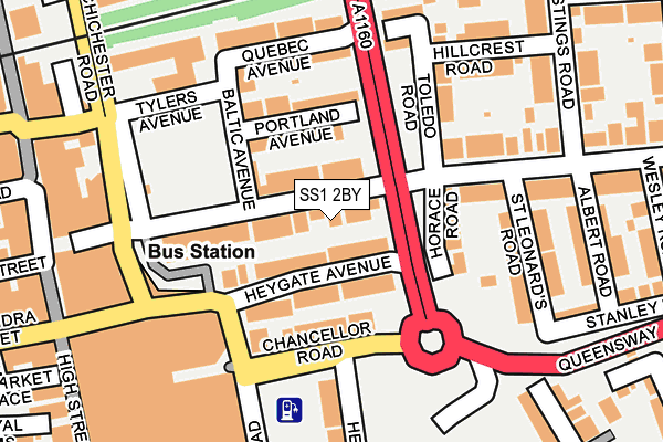 SS1 2BY map - OS OpenMap – Local (Ordnance Survey)
