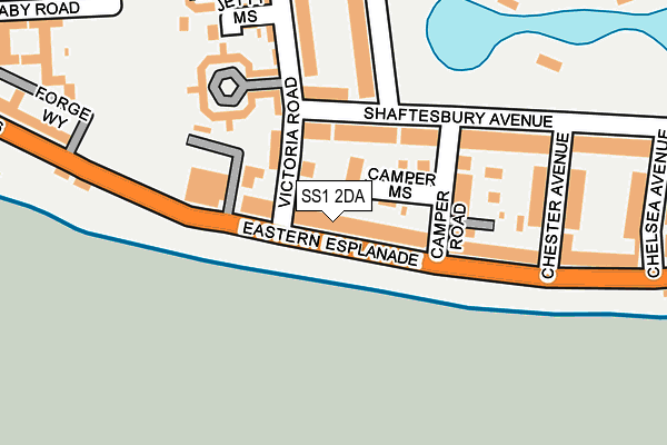SS1 2DA map - OS OpenMap – Local (Ordnance Survey)