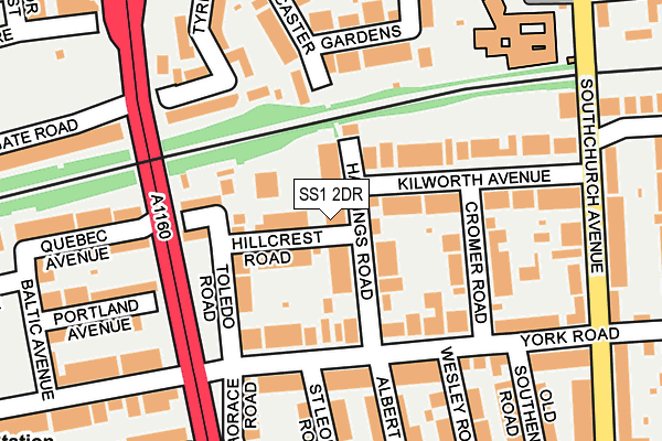 SS1 2DR map - OS OpenMap – Local (Ordnance Survey)