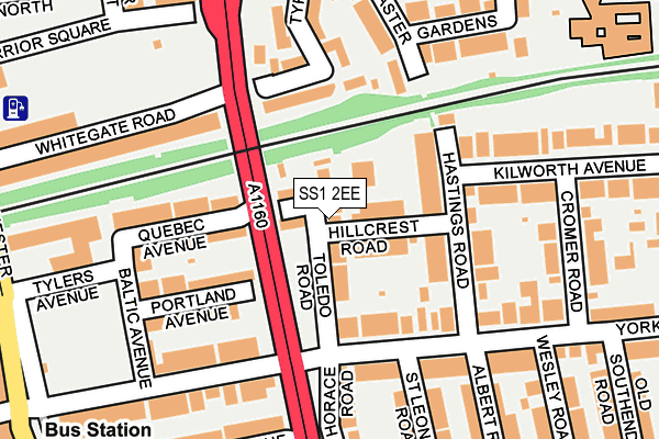 SS1 2EE map - OS OpenMap – Local (Ordnance Survey)