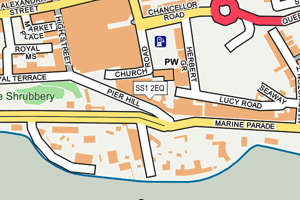 SS1 2EQ map - OS OpenMap – Local (Ordnance Survey)