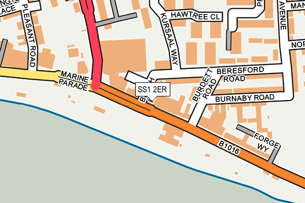 SS1 2ER map - OS OpenMap – Local (Ordnance Survey)