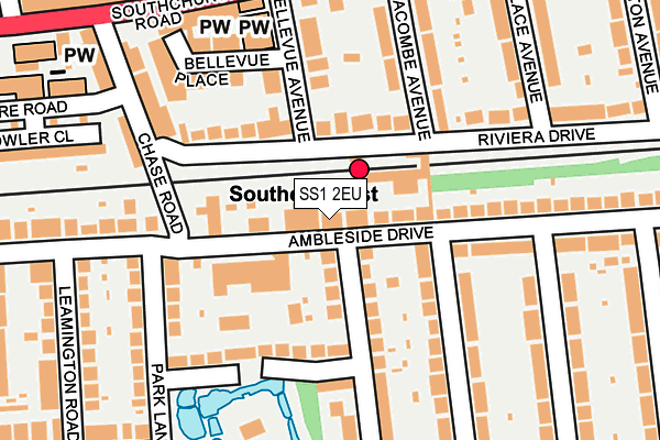 SS1 2EU map - OS OpenMap – Local (Ordnance Survey)
