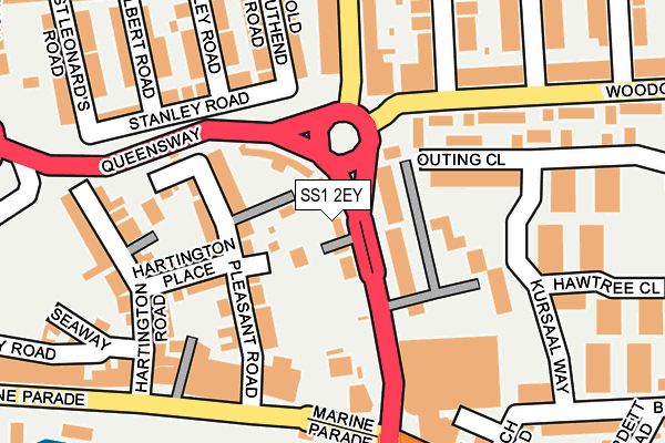 SS1 2EY map - OS OpenMap – Local (Ordnance Survey)