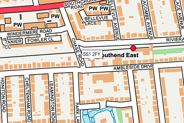 SS1 2FY map - OS OpenMap – Local (Ordnance Survey)