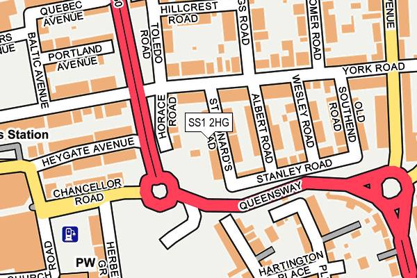SS1 2HG map - OS OpenMap – Local (Ordnance Survey)