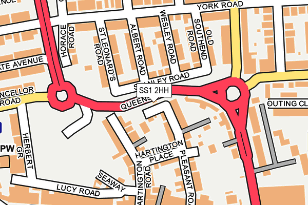 SS1 2HH map - OS OpenMap – Local (Ordnance Survey)