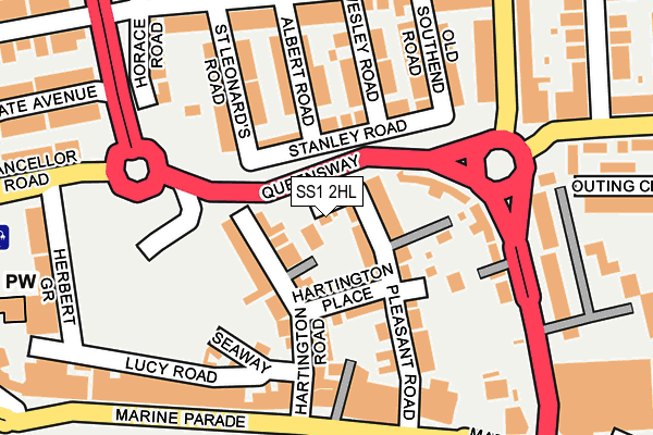 SS1 2HL map - OS OpenMap – Local (Ordnance Survey)