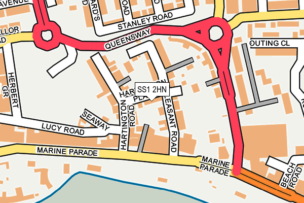SS1 2HN map - OS OpenMap – Local (Ordnance Survey)