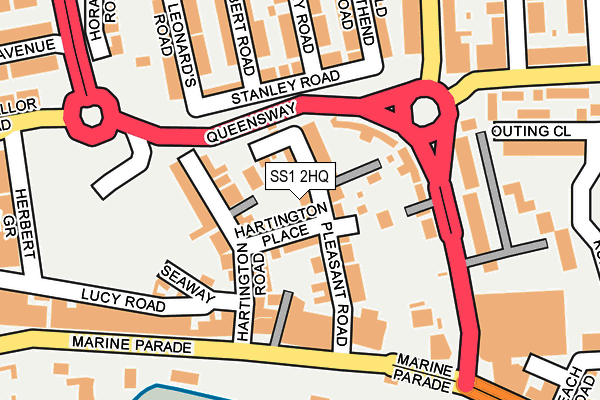 SS1 2HQ map - OS OpenMap – Local (Ordnance Survey)