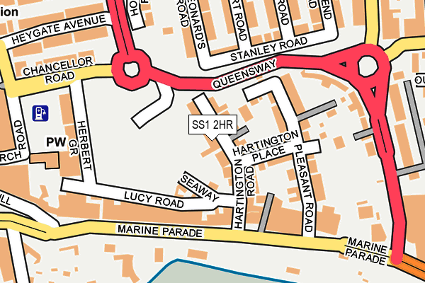 SS1 2HR map - OS OpenMap – Local (Ordnance Survey)