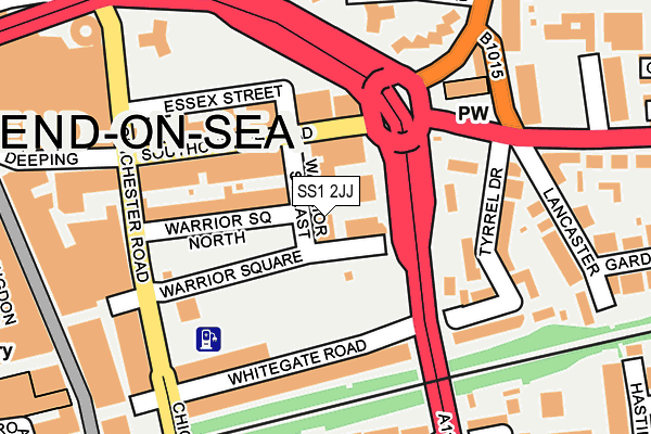 SS1 2JJ map - OS OpenMap – Local (Ordnance Survey)