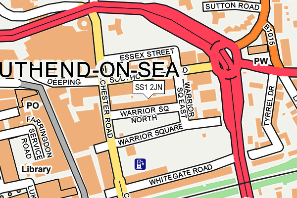 SS1 2JN map - OS OpenMap – Local (Ordnance Survey)