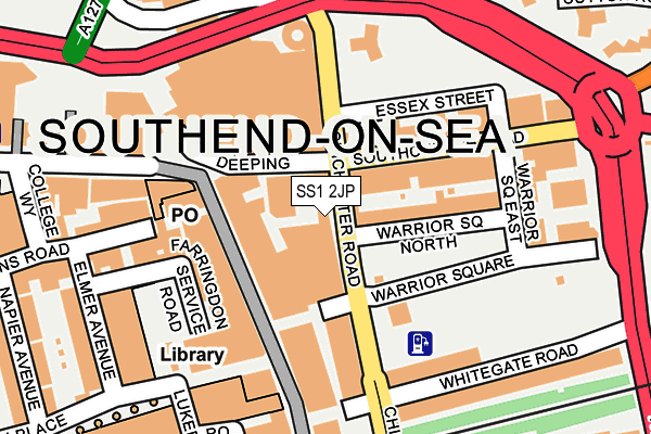 SS1 2JP map - OS OpenMap – Local (Ordnance Survey)