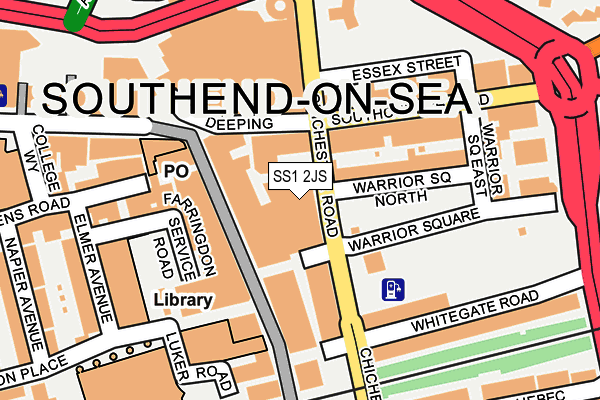 SS1 2JS map - OS OpenMap – Local (Ordnance Survey)