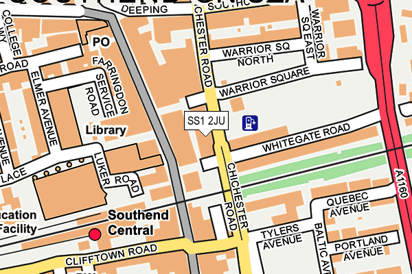 SS1 2JU map - OS OpenMap – Local (Ordnance Survey)