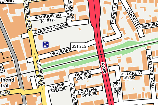 SS1 2LG map - OS OpenMap – Local (Ordnance Survey)
