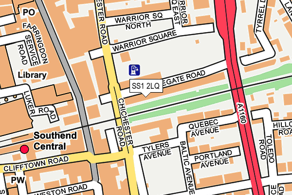 SS1 2LQ map - OS OpenMap – Local (Ordnance Survey)