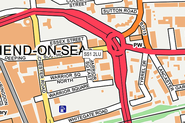 SS1 2LU map - OS OpenMap – Local (Ordnance Survey)