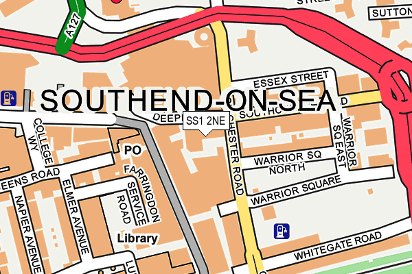 SS1 2NE map - OS OpenMap – Local (Ordnance Survey)