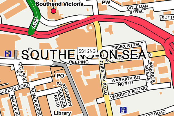 SS1 2NG map - OS OpenMap – Local (Ordnance Survey)