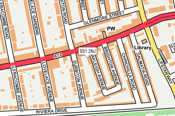 SS1 2NJ map - OS OpenMap – Local (Ordnance Survey)