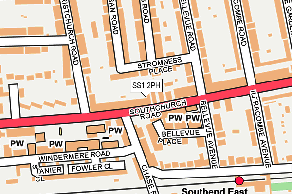 SS1 2PH map - OS OpenMap – Local (Ordnance Survey)