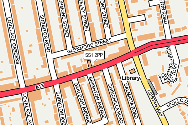 SS1 2PP map - OS OpenMap – Local (Ordnance Survey)