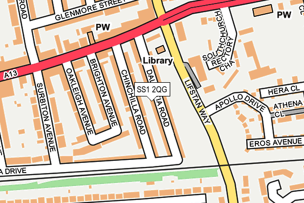 SS1 2QG map - OS OpenMap – Local (Ordnance Survey)