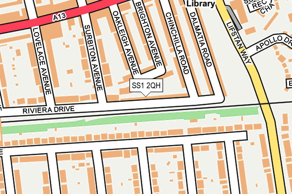SS1 2QH map - OS OpenMap – Local (Ordnance Survey)