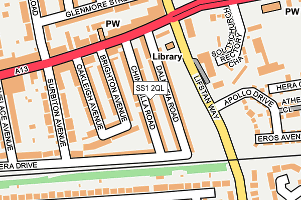 SS1 2QL map - OS OpenMap – Local (Ordnance Survey)