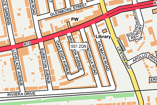 SS1 2QN map - OS OpenMap – Local (Ordnance Survey)
