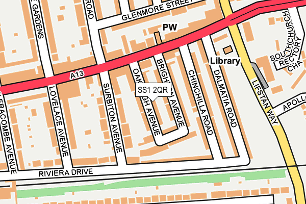 SS1 2QR map - OS OpenMap – Local (Ordnance Survey)