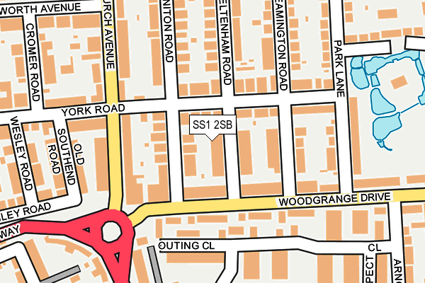 SS1 2SB map - OS OpenMap – Local (Ordnance Survey)