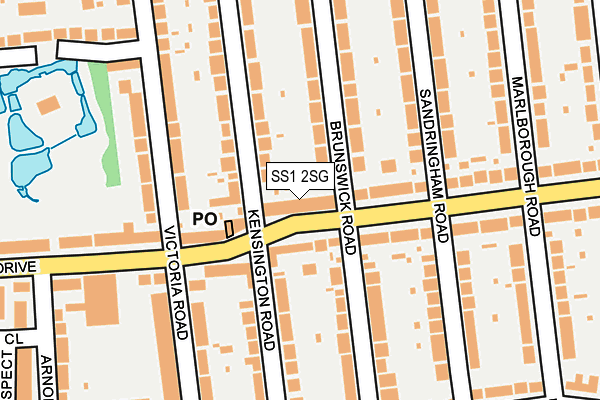 SS1 2SG map - OS OpenMap – Local (Ordnance Survey)