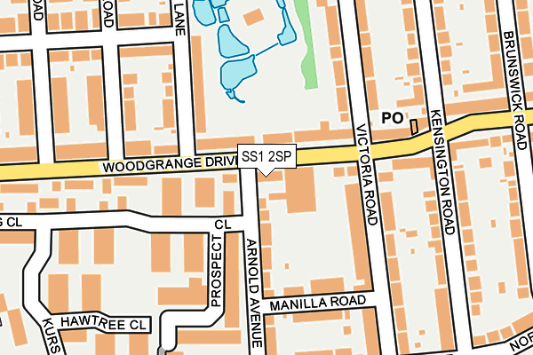 SS1 2SP map - OS OpenMap – Local (Ordnance Survey)