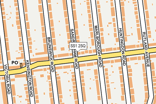 SS1 2SQ map - OS OpenMap – Local (Ordnance Survey)
