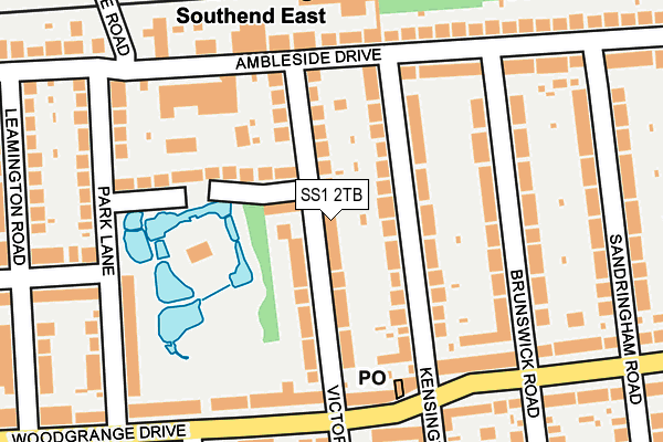 SS1 2TB map - OS OpenMap – Local (Ordnance Survey)