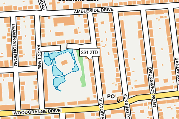 SS1 2TD map - OS OpenMap – Local (Ordnance Survey)