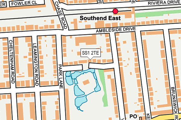 SS1 2TE map - OS OpenMap – Local (Ordnance Survey)