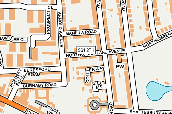 SS1 2TH map - OS OpenMap – Local (Ordnance Survey)