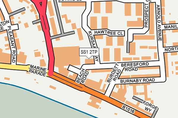 SS1 2TP map - OS OpenMap – Local (Ordnance Survey)