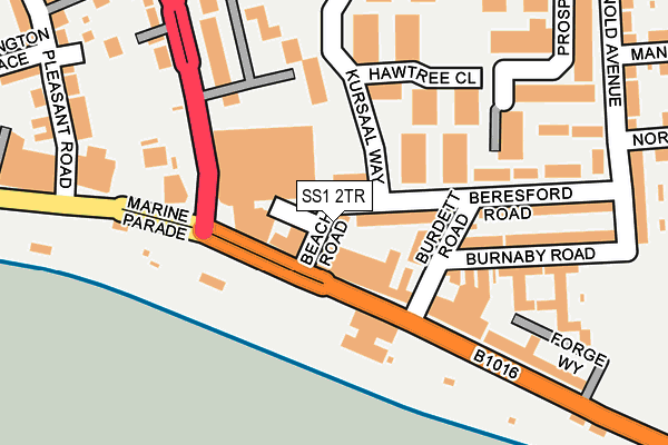 SS1 2TR map - OS OpenMap – Local (Ordnance Survey)