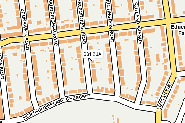 SS1 2UA map - OS OpenMap – Local (Ordnance Survey)