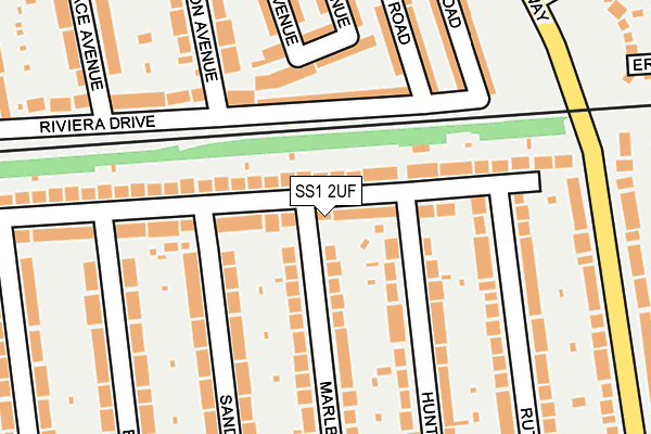 SS1 2UF map - OS OpenMap – Local (Ordnance Survey)