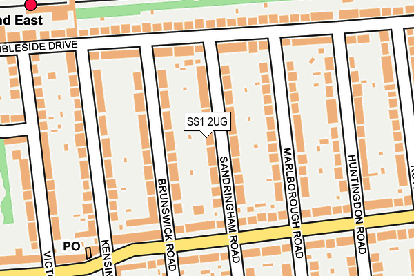 SS1 2UG map - OS OpenMap – Local (Ordnance Survey)