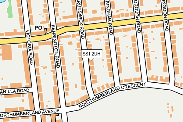 SS1 2UH map - OS OpenMap – Local (Ordnance Survey)