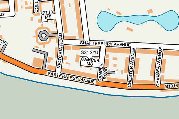 SS1 2YU map - OS OpenMap – Local (Ordnance Survey)