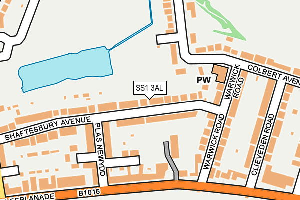 SS1 3AL map - OS OpenMap – Local (Ordnance Survey)