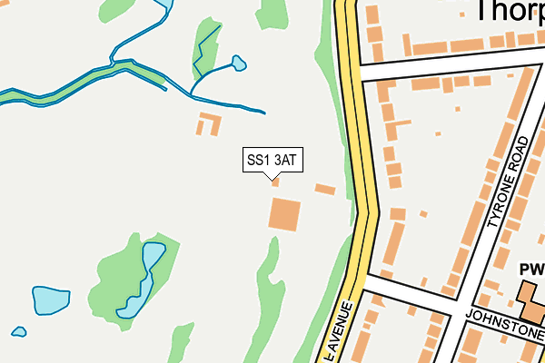 SS1 3AT map - OS OpenMap – Local (Ordnance Survey)